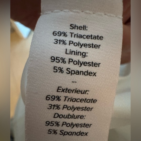 CINQ A SEPT Fontaine crepe peplum dress IVORY 4 - Picture 9 of 9